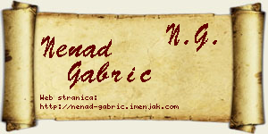 Nenad Gabrić vizit kartica